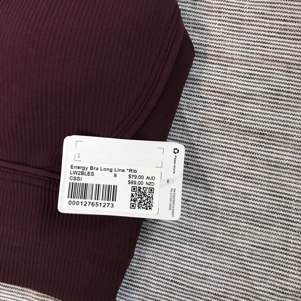 LLL Energy Bra LL Rib (cassis) - Picture 6 of 11
